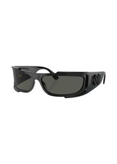 Versace logo-plaque rectangle-frame sunglasses
