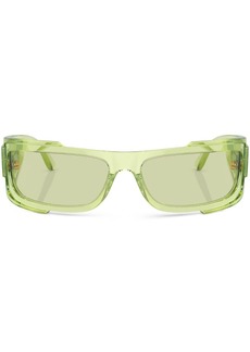 Versace logo-plaque rectangular-frame sunglasses