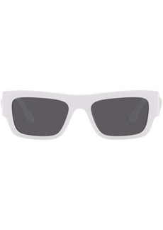 Versace logo-plaque rectangular sunglasses