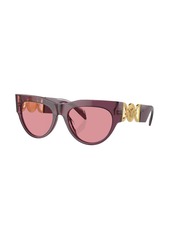 Versace logo-plaque round-frame sunglasses