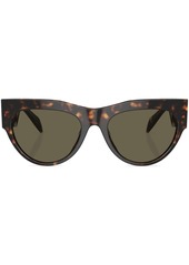 Versace logo-plaque round-frame sunglasses