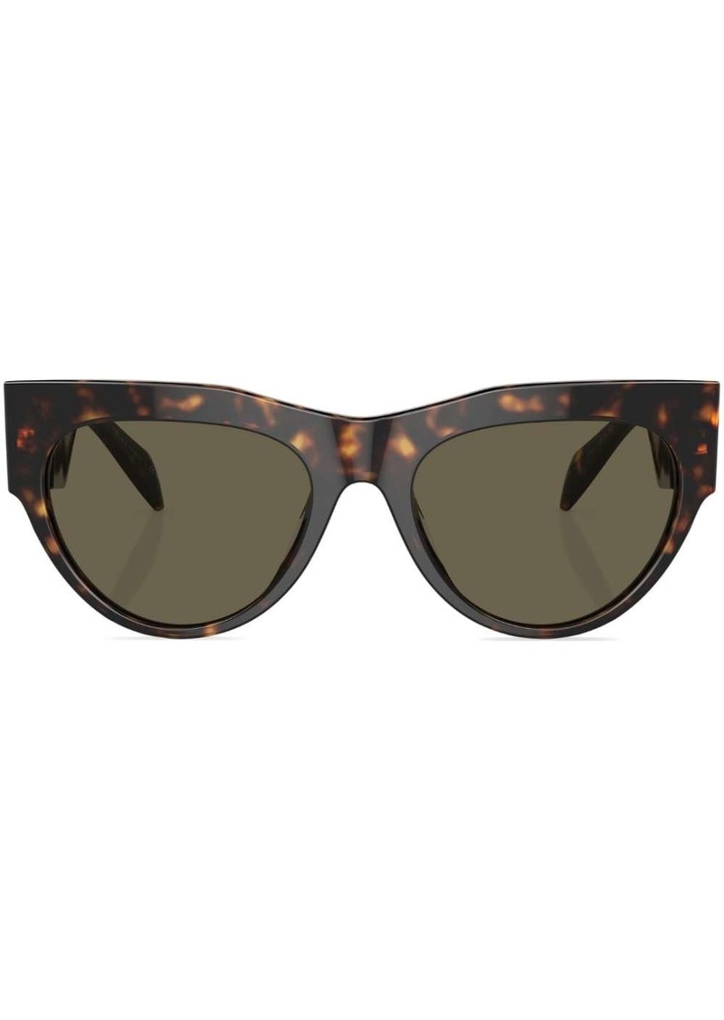 Versace logo-plaque round-frame sunglasses