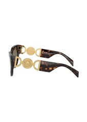 Versace logo-plaque round-frame sunglasses