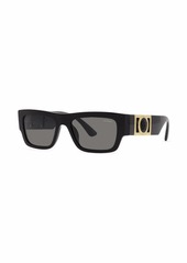 Versace logo-plaque square-frame sunglasses