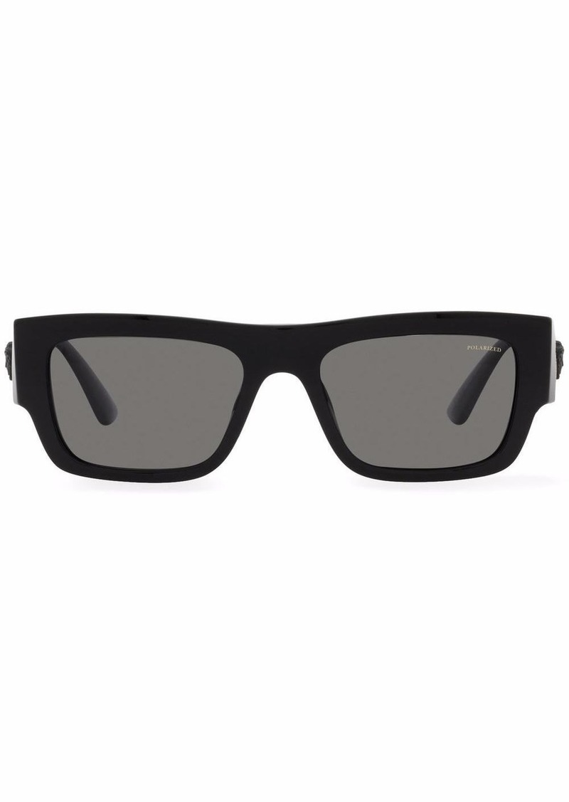 Versace logo-plaque square-frame sunglasses