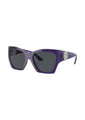 Versace logo-plaque square-frame sunglasses