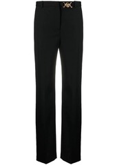Versace logo-plaque tailored trousers