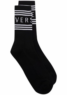 Versace logo-print ankle socks