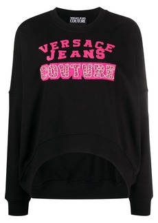 Versace crystal-embellished logo-print sweatshirt