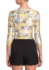 Versace Logo-Print Bodysuit