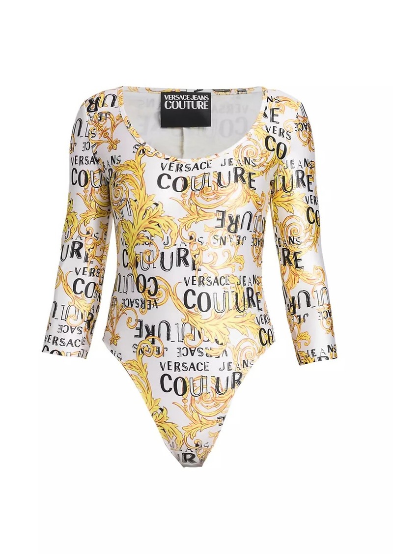 Versace Logo-Print Bodysuit