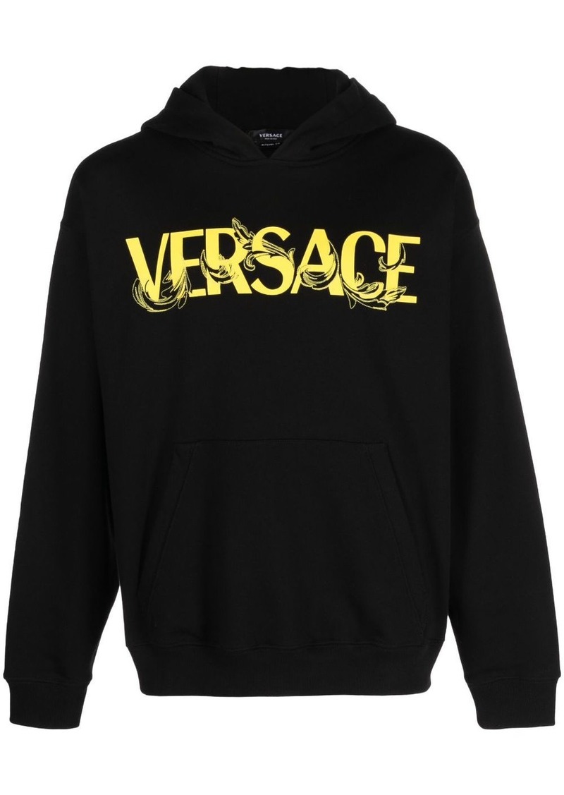 Versace logo-print cotton hoodie