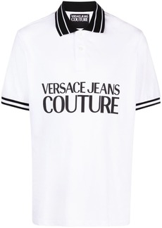 Versace logo-print cotton polo shirt