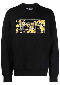 Versace logo-print cotton sweatshirt