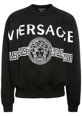 Versace Logo Print Cotton Sweatshirt