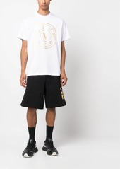 Versace logo-print cotton track shorts