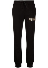 Versace logo print cotton track trousers