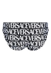 Versace logo-print drawstring swimming trunks