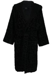 Versace logo-print hooded robe
