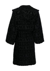 Versace logo-print hooded robe