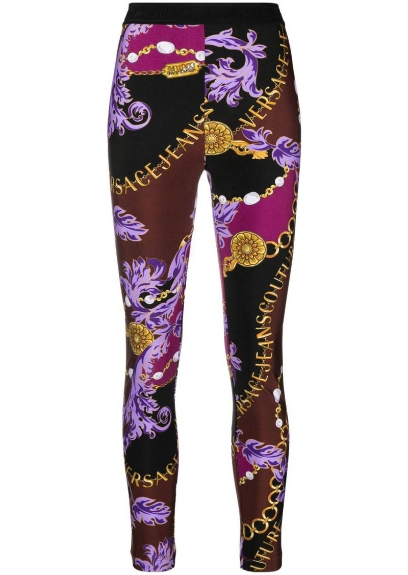 Versace logo-print leggings