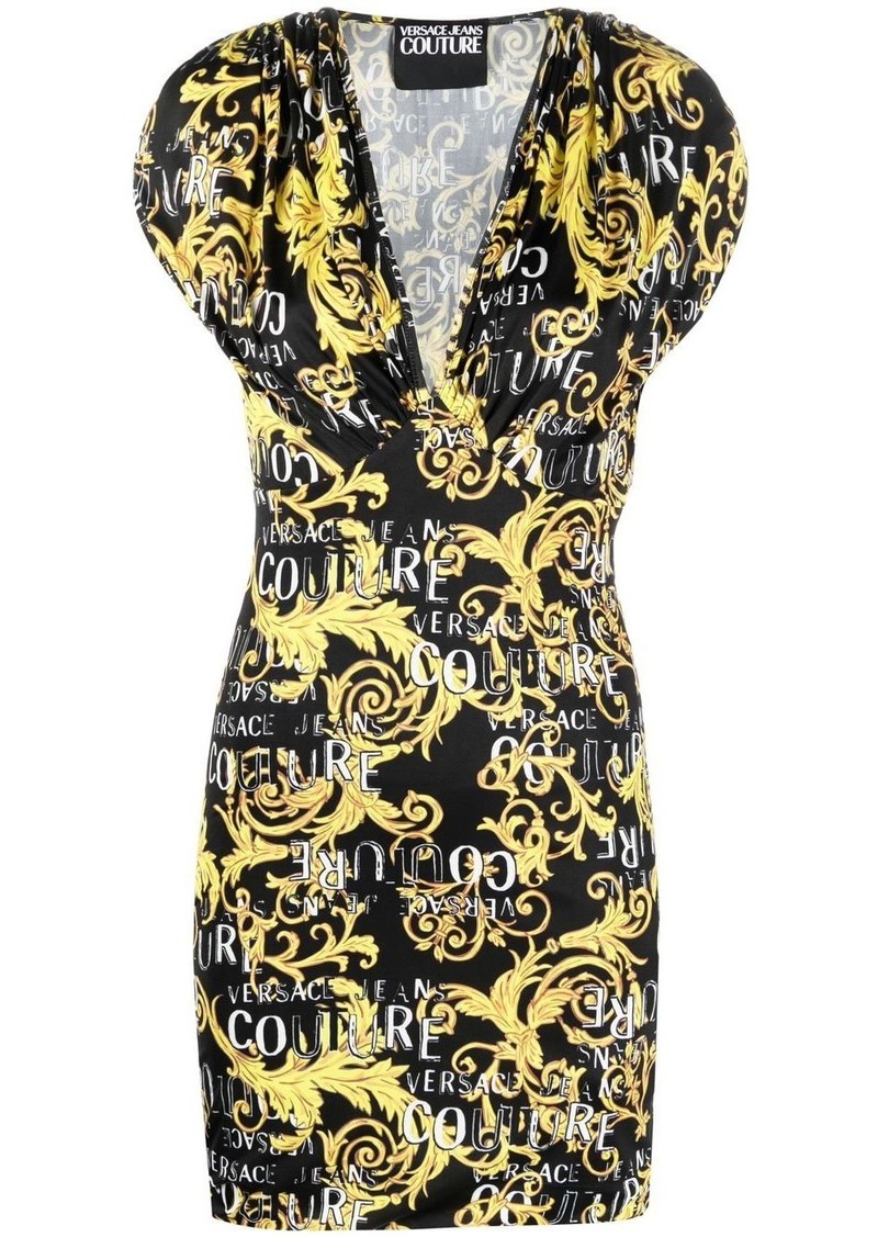 Versace logo-print minidress