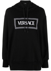 Versace logo-embroidered hoodie