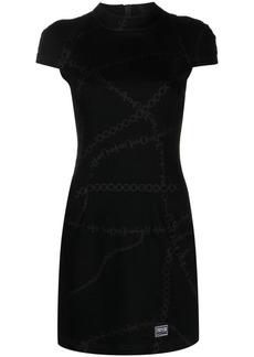 Versace logo-print short-sleeved dress