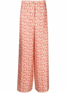 Versace Allover silk trousers
