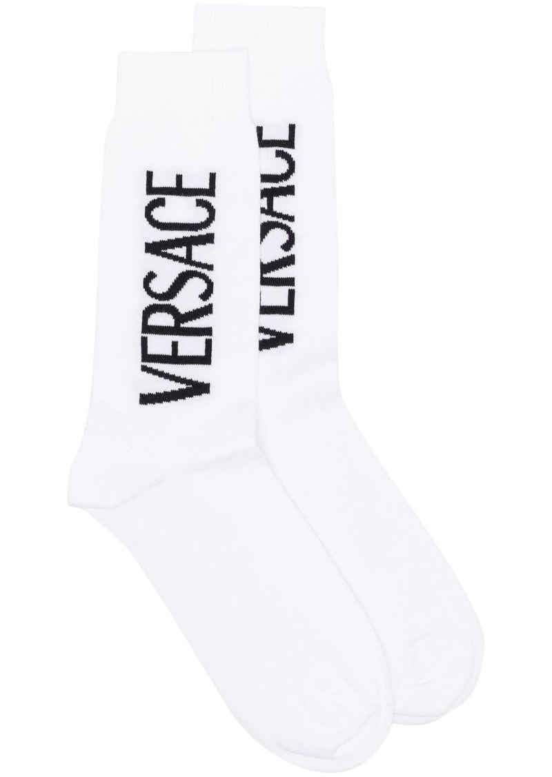 Versace logo-print socks