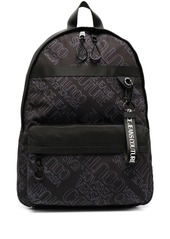 Versace logo print zip-up backpack