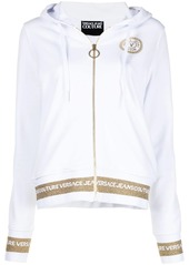 Versace logo-print zip-up hoodie