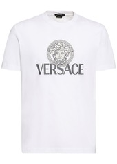Versace Logo Printed Cotton T-shirt