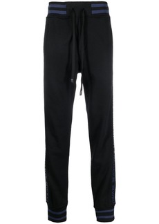 Versace logo-stripe track pants