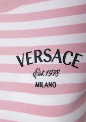 Versace Logo Striped Jersey T-shirt