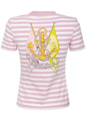 Versace Logo Striped Jersey T-shirt