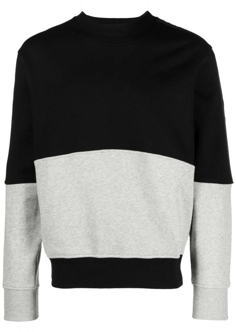 Versace logo-tape colour-block sweatshirt