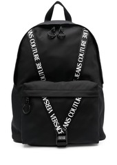 Versace logo tape-detail backpack