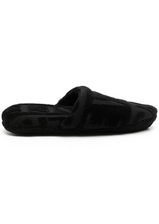 Versace logo towelling-finish slippers