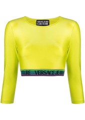 Versace logo-trim detail top