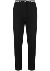 Versace logo-waist tailored trousers