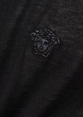 Versace Logo Wool Blend Knit Sweater