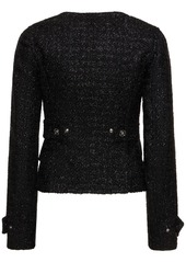 Versace Lurex Tweed Collarless Jacket