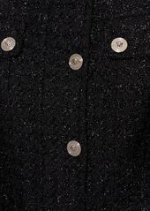 Versace Lurex Tweed Collarless Jacket