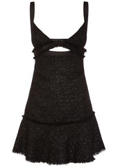 Versace Lurex Tweed Cutout Mini Dress