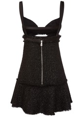 Versace Lurex Tweed Cutout Mini Dress