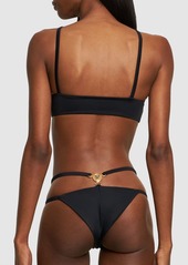 Versace Lycra Logo Double Strap Bikini Bottom