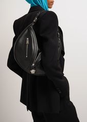 Versace Medium Repeat Smooth Leather Hobo Bag