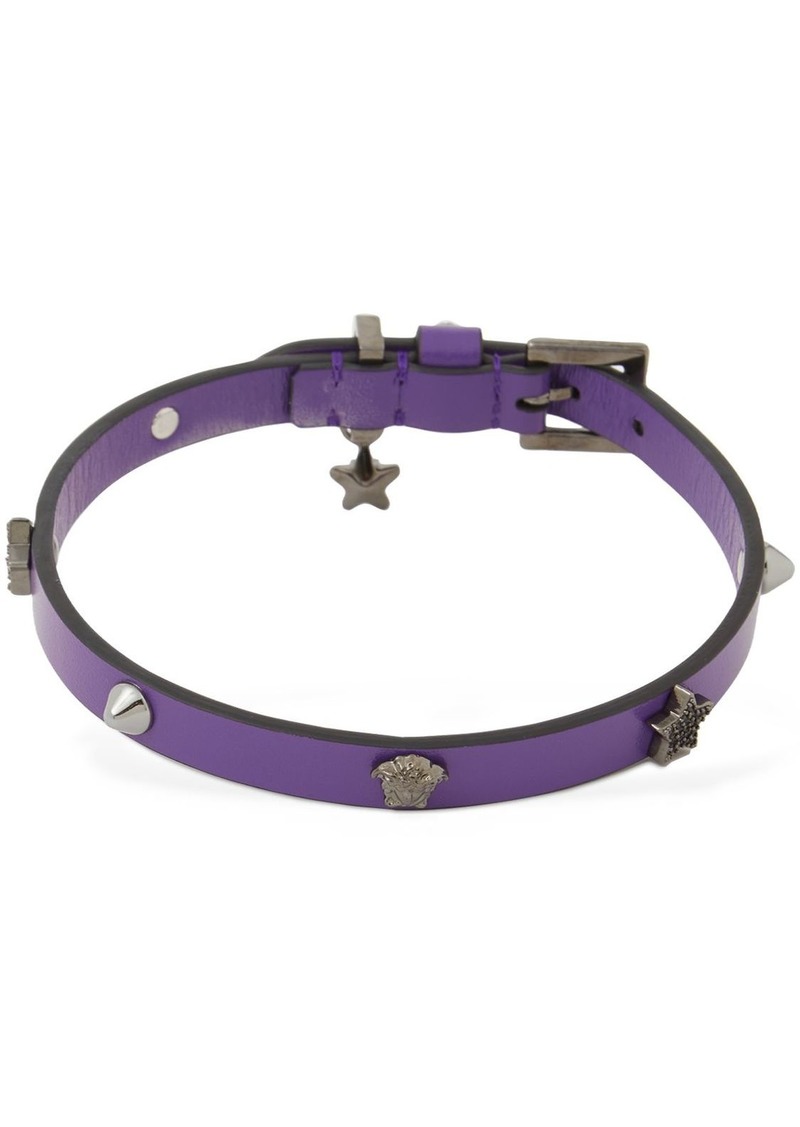 Versace Medusa Adjustable Leather Choker