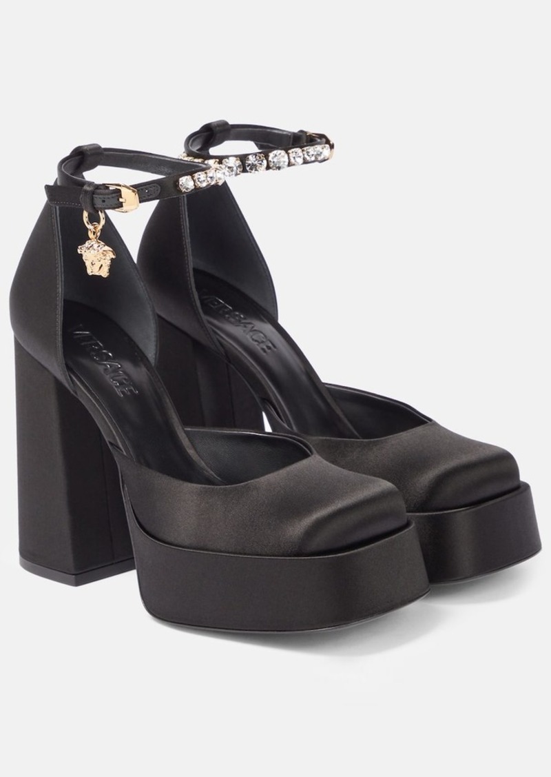 Versace Medusa Aevitas satin platform pumps